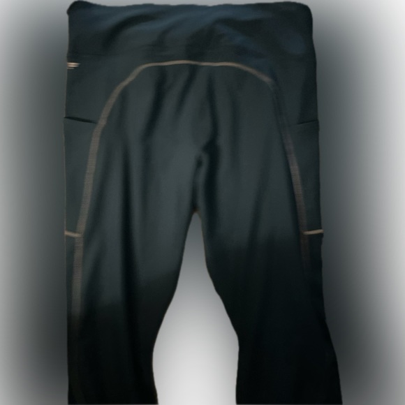 Fabletics teal green insulated reinforced gusset hidden pocket, full length - Picture 4 of 6